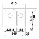 Blanco Pleon 6 Split 雙槽星盆 (水泥風格/三個工作區)